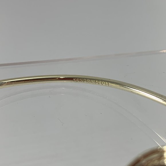 Kendra Scott Andy Bracelet Open Pinch Cuff Silver Tone Faceted Black Stones - Picture 2 of 8